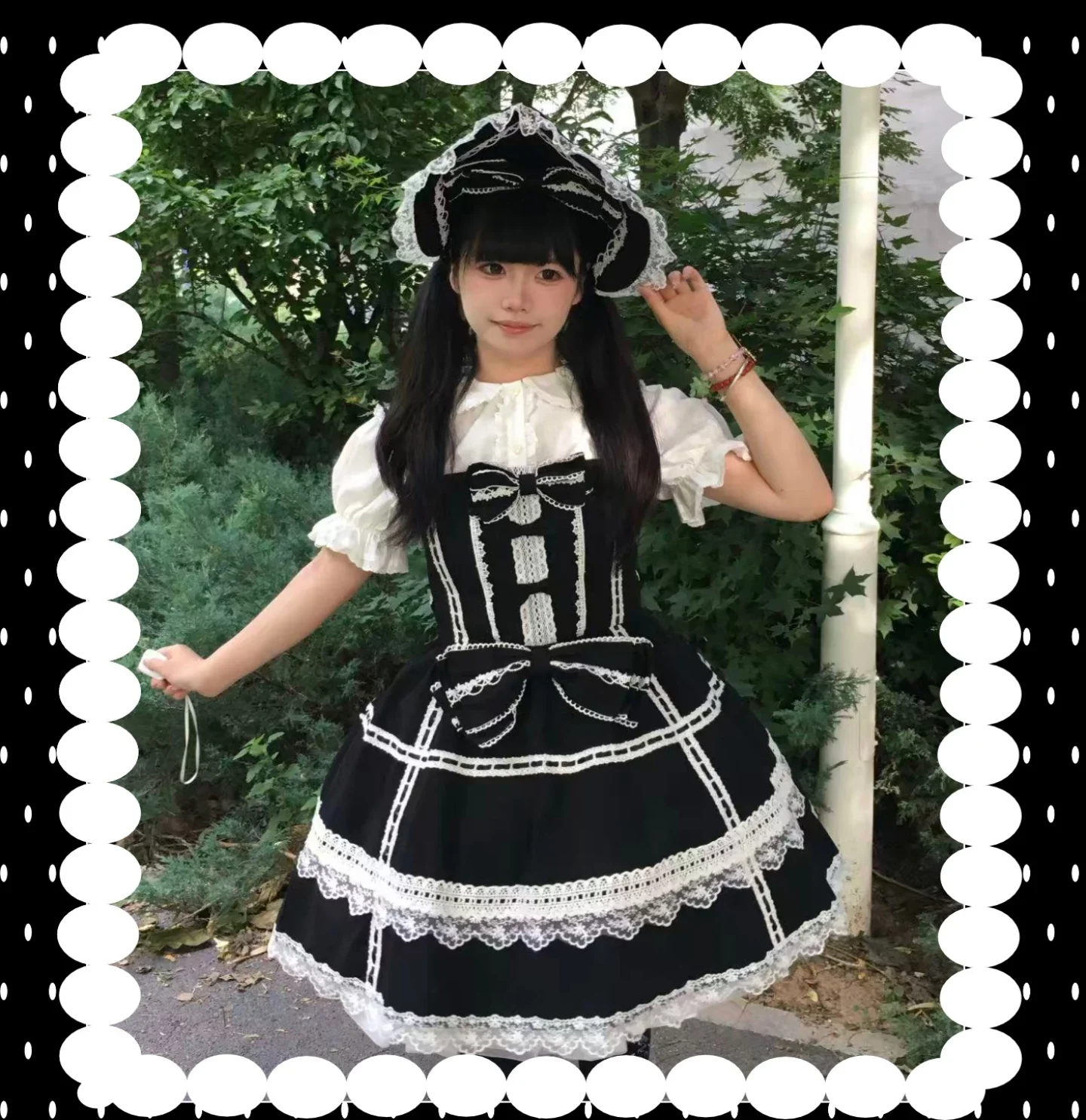 Old Heartache - Cotton Old School Lolita JSK Dress with Bows - Image 14