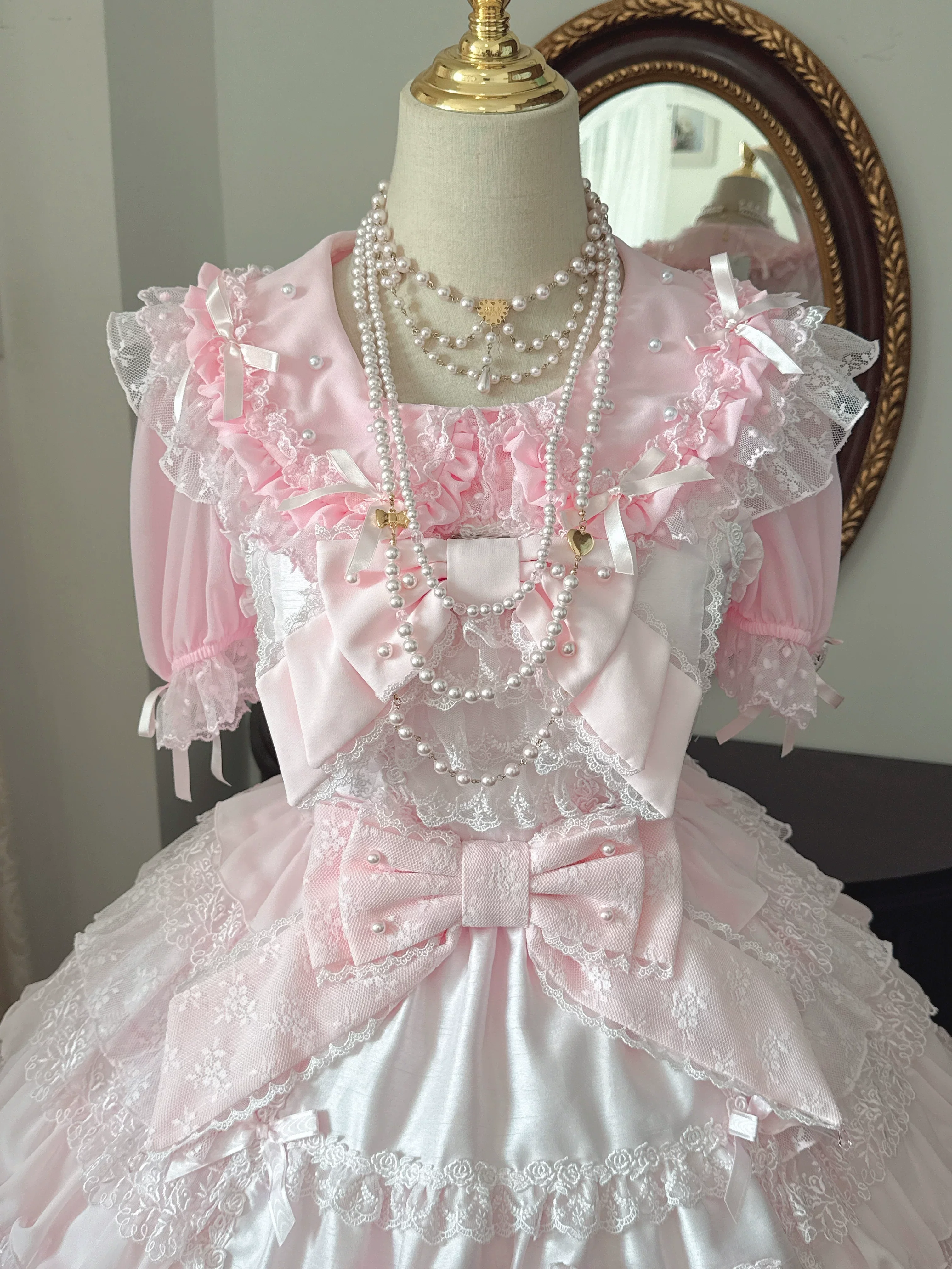 Sea Coconut - Cotton Old School Lolita Peter Pan Collar Blouse with Lace - Image 20