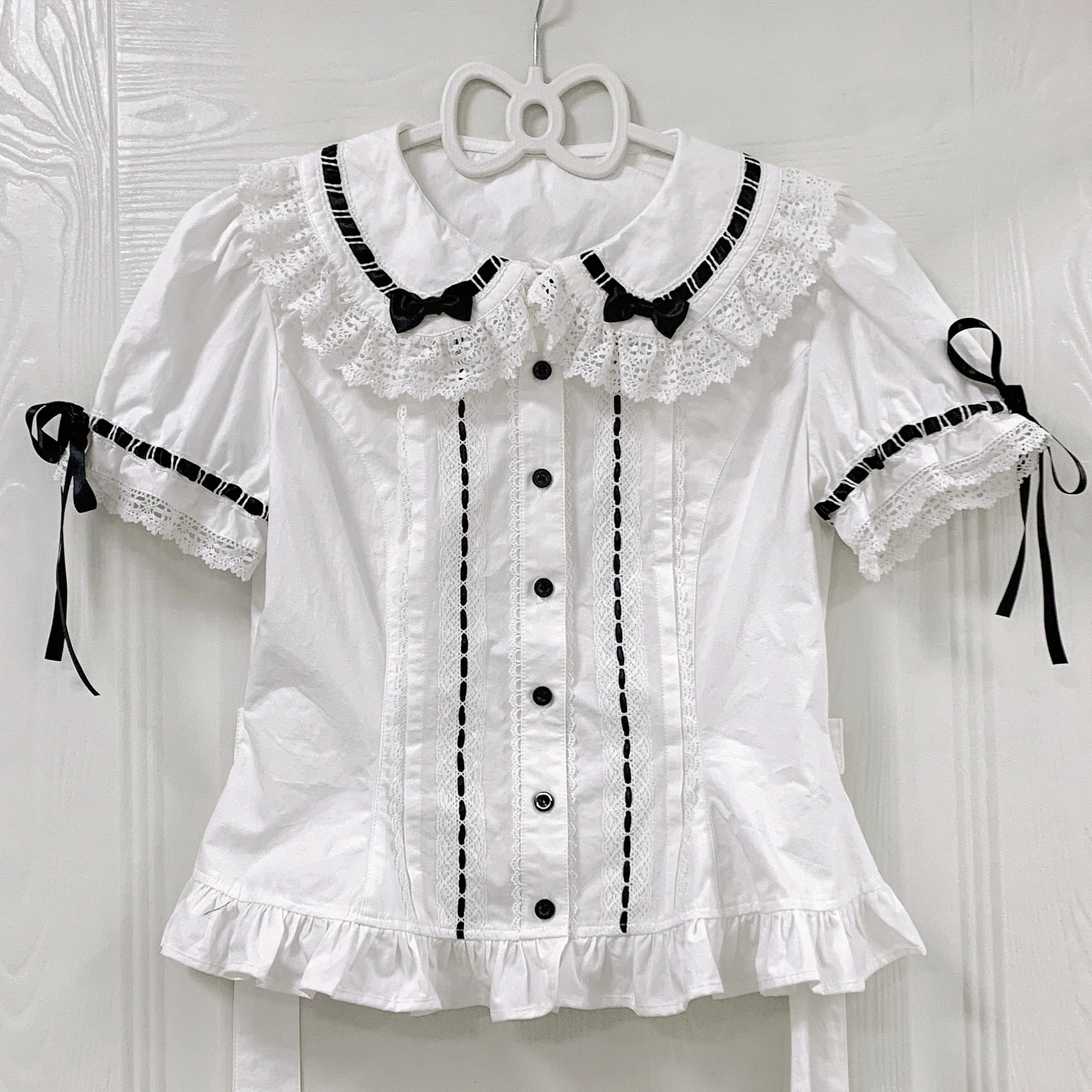 Bunny's Wish - Cotton Sweet Lolita Blouse, Long Sleeve - Image 15