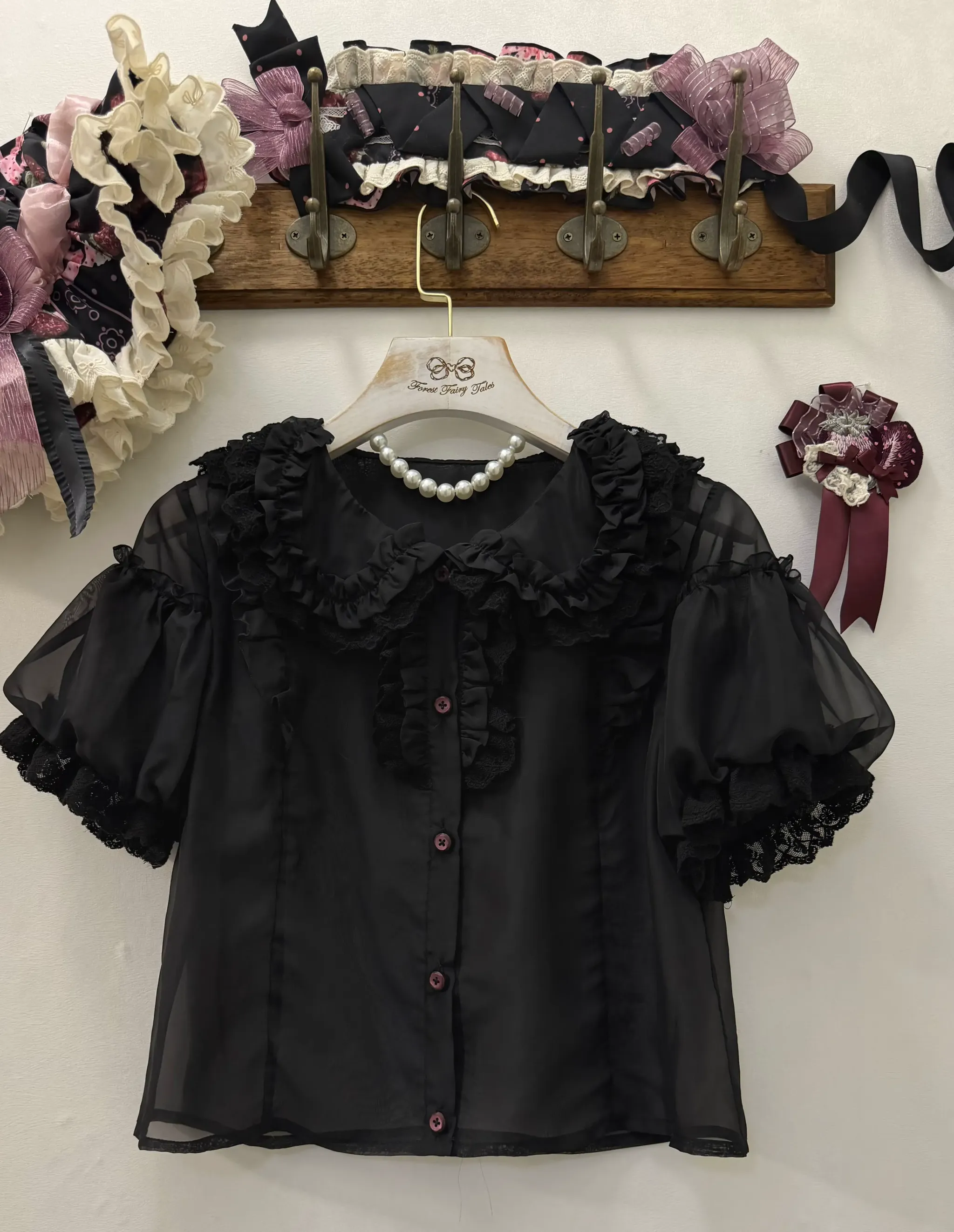 Dark Berry Fairytale - Cotton Sweet Lolita Strawberry Printed OP & JSK Dress - Image 12