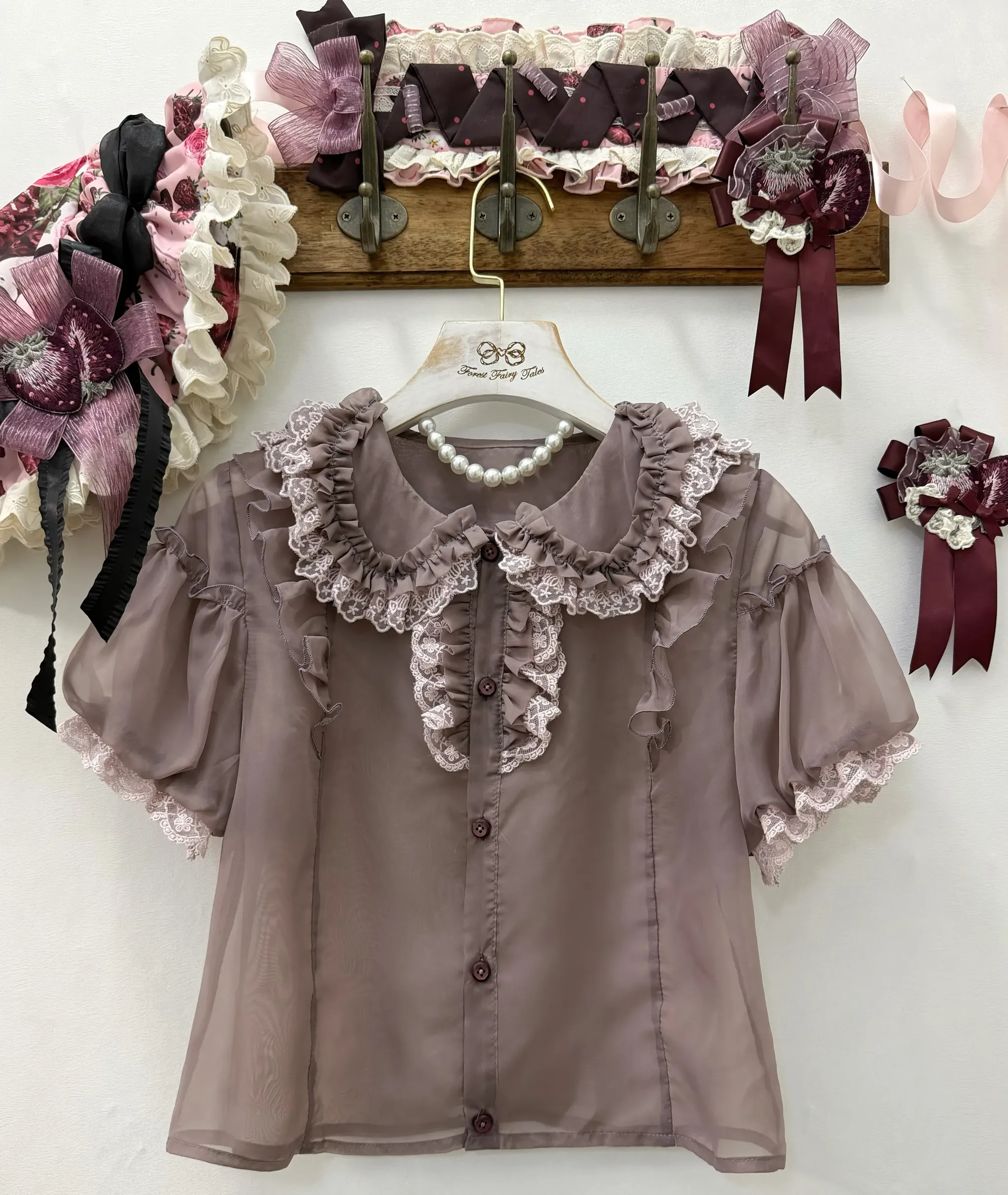 Dark Berry Fairytale - Cotton Sweet Lolita Strawberry Printed OP & JSK Dress - Image 13