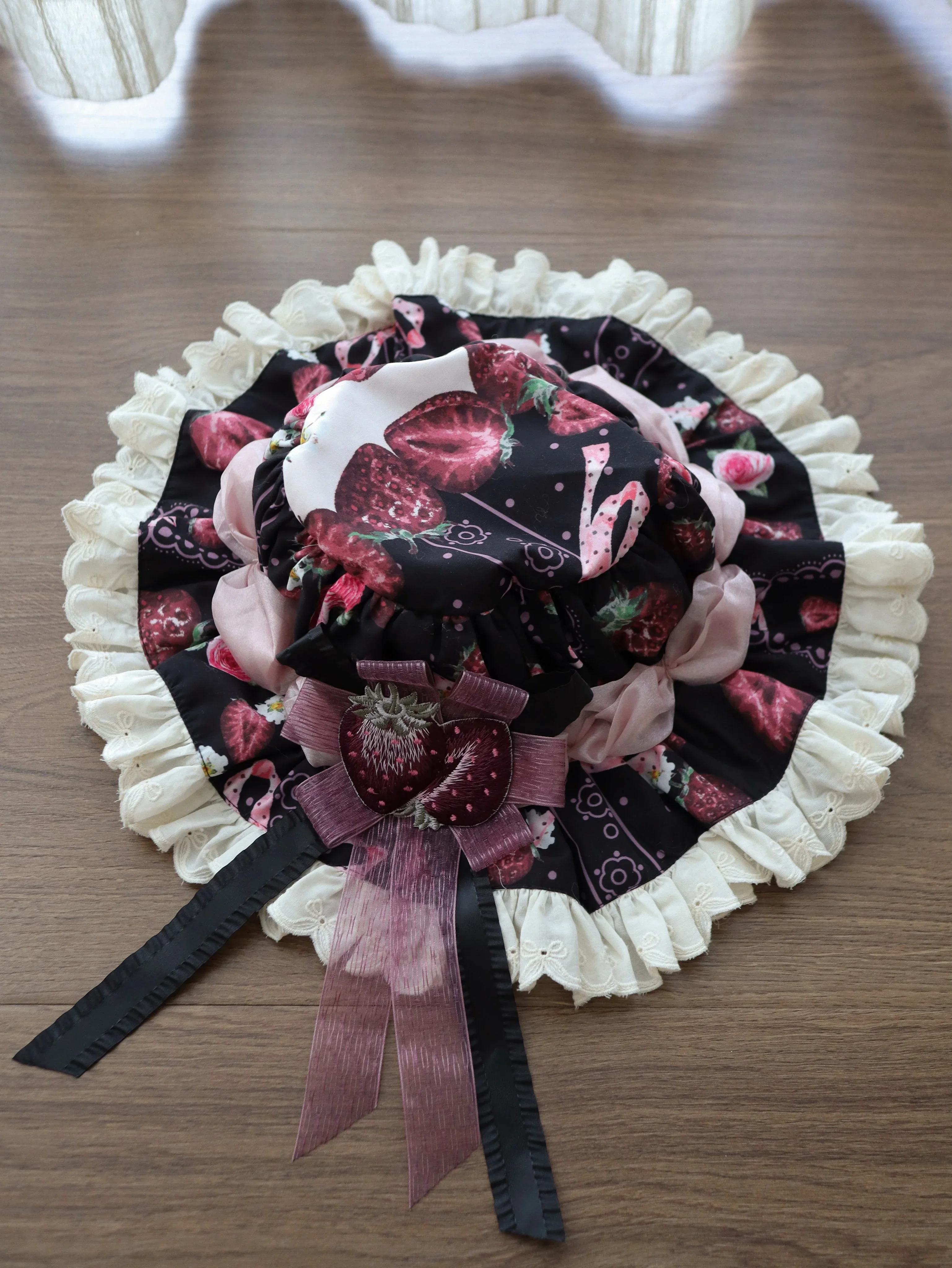 Dark Berry Fairytale - Cotton Sweet Lolita Strawberry Printed OP & JSK Dress - Image 14