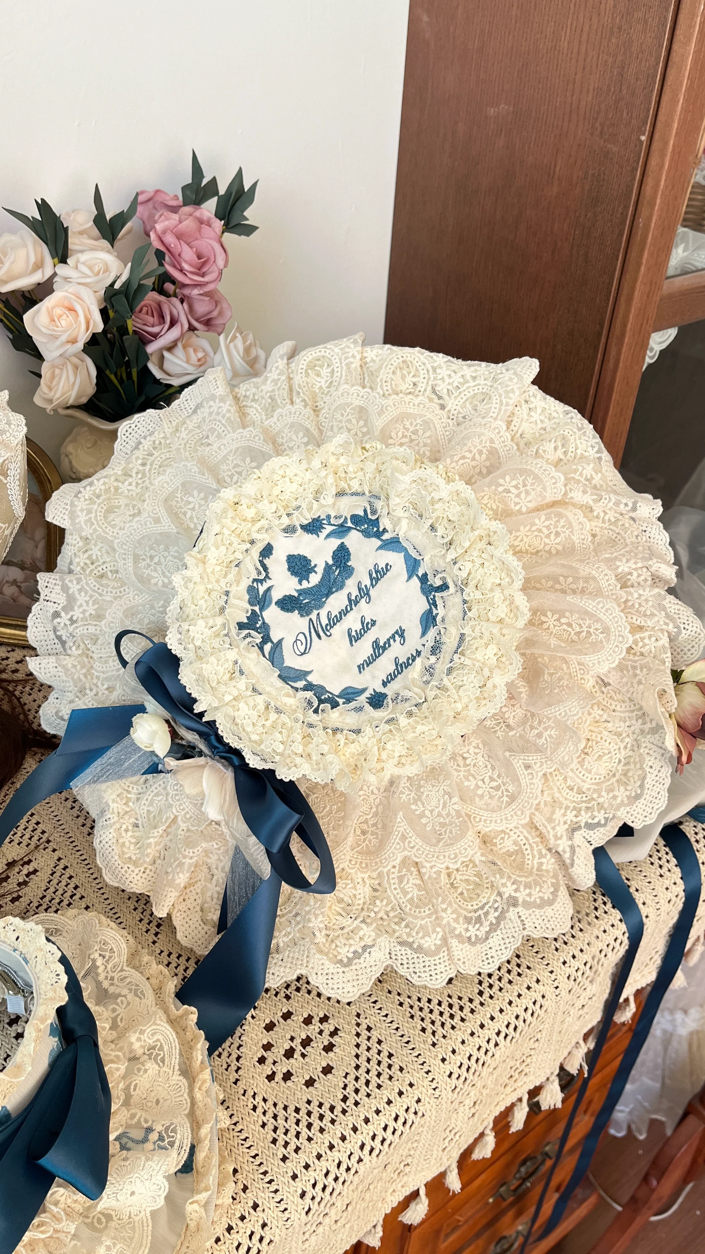 Mulberry Poem - Country Lolita Accessory Set Headdress and Handbag - Image 7