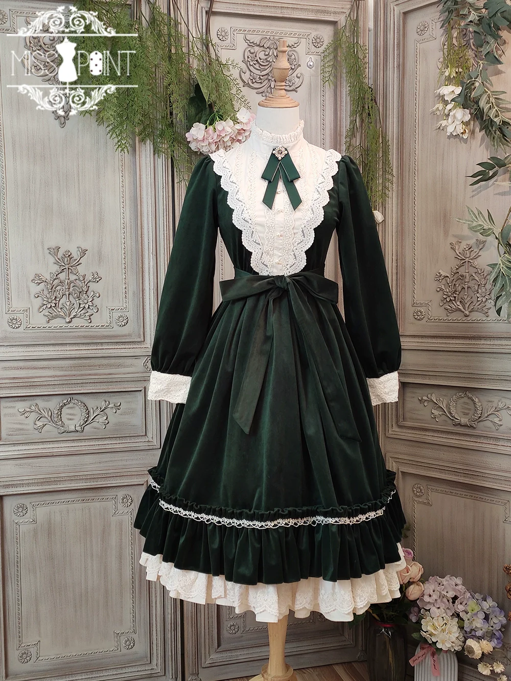Customized Lolita Dress Vintage Elegant Velvet OP Dress - Image 77