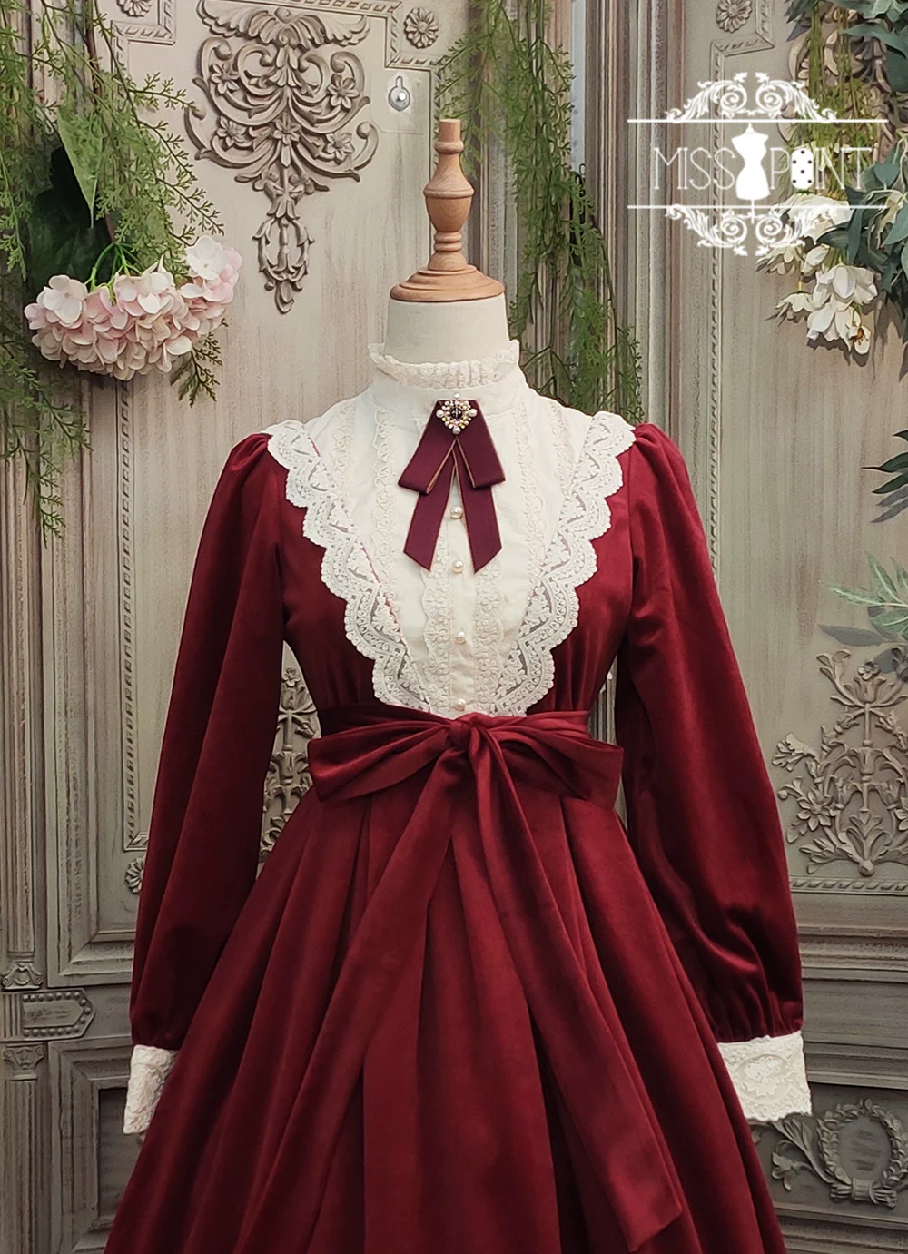 Customized Lolita Dress Vintage Elegant Velvet OP Dress - Image 90