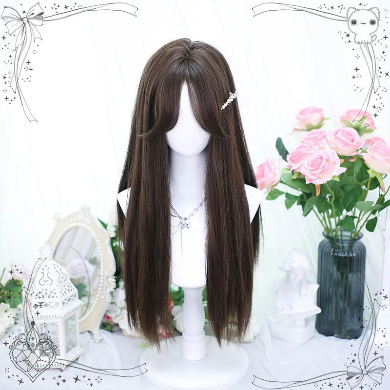 Dalao Home - Ballet - Sweet Long Straight Black Brown Wig - Image 11