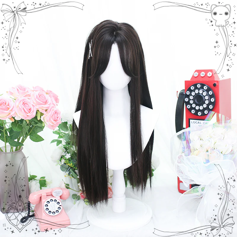 Dalao Home - Ballet - Sweet Long Straight Black Brown Wig - Image 4
