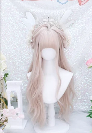 Dalao Home - Soft Soft - Daily Lolita Long Curly Pink Wig - Image 6