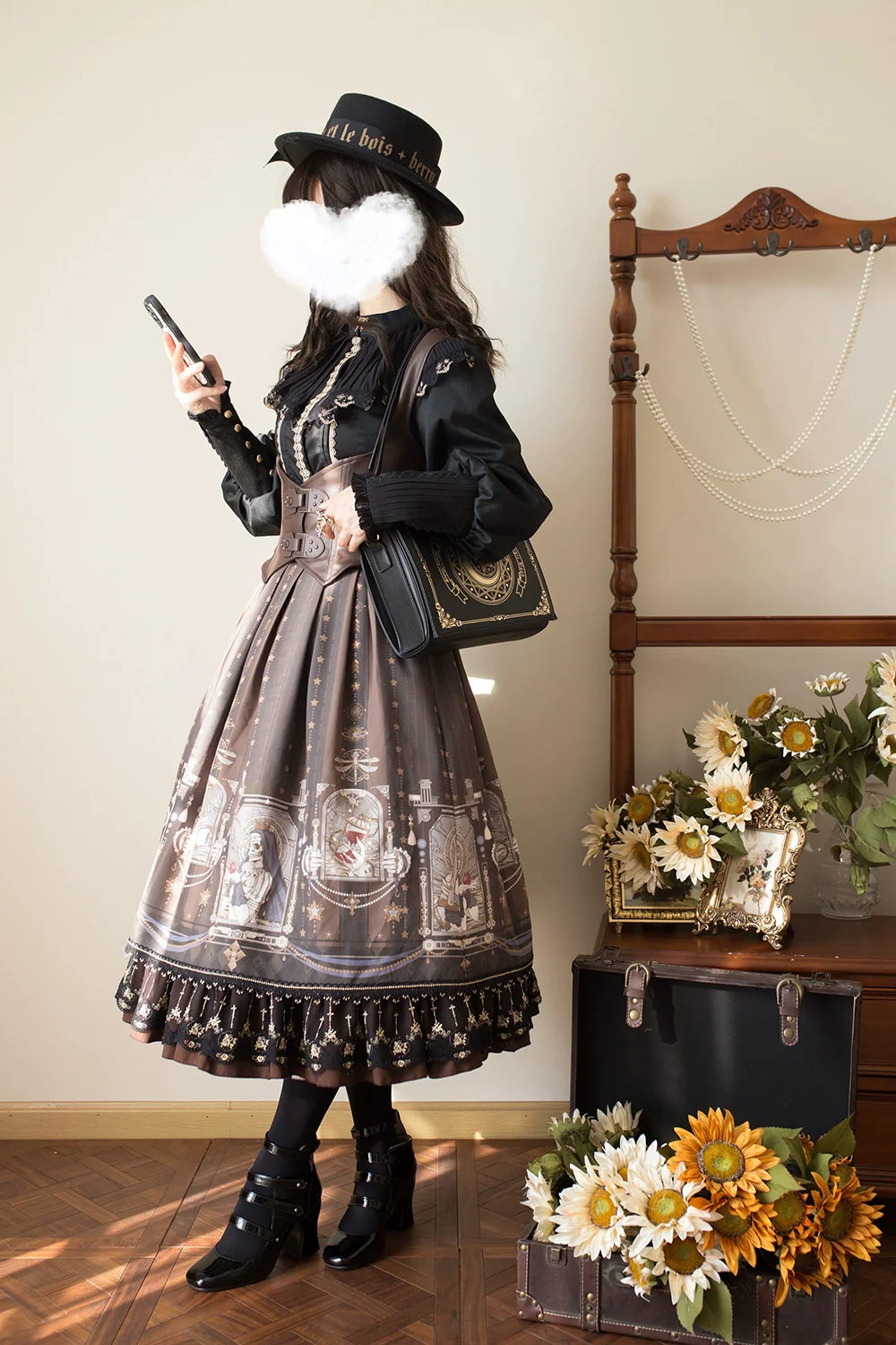 Demon Hunting Notes - Fishbone Gothic Lolita Skirt - Image 20