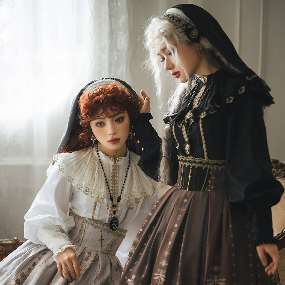 Demon Hunting Notes - Fishbone Gothic Lolita Skirt - Image 3