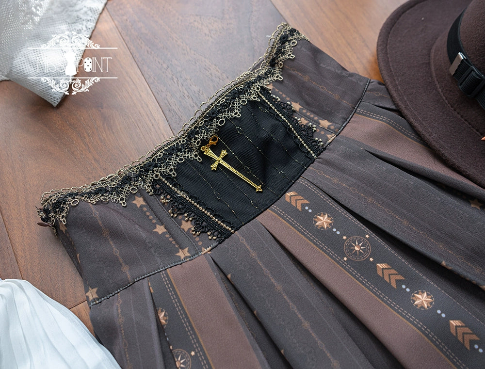 Demon Hunting Notes - Fishbone Gothic Lolita Skirt - Image 39