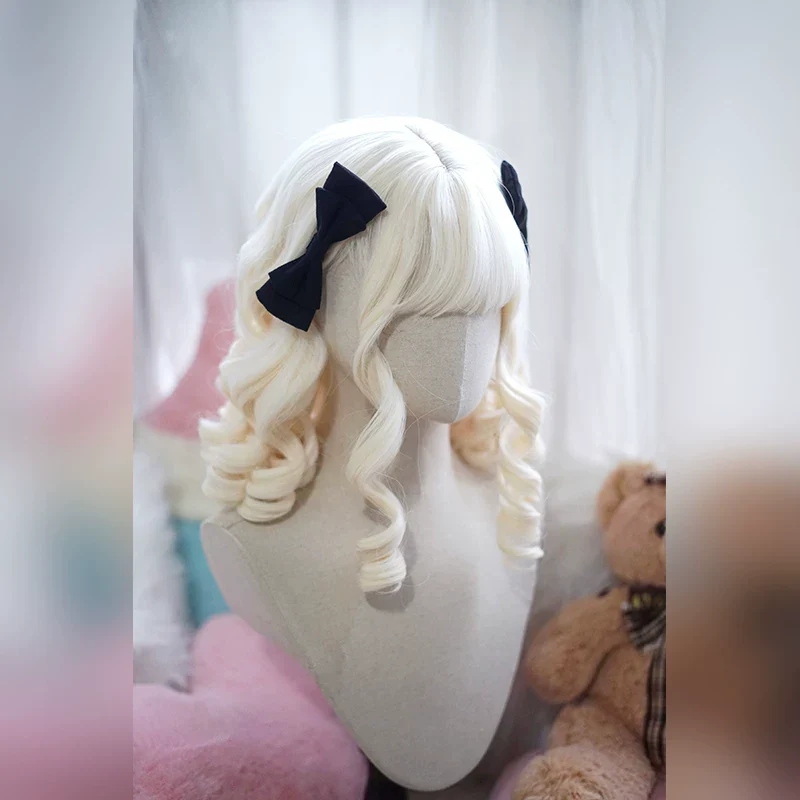 Doll-like Elegant Lolita Bangs Wig, Roman Curl - Image 6