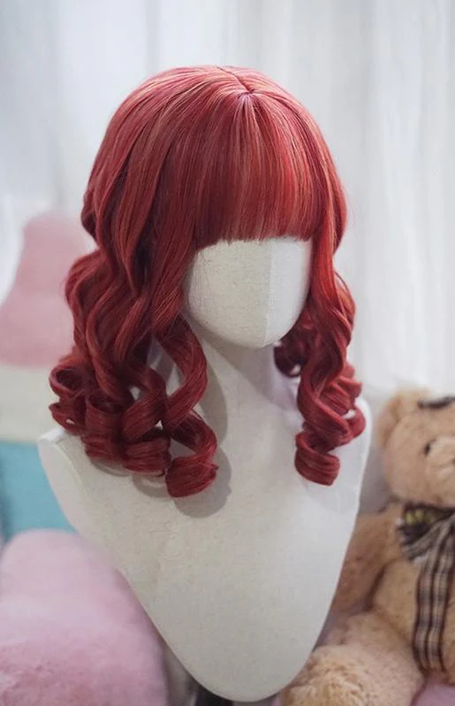 Doll-like Elegant Lolita Bangs Wig, Roman Curl - Image 7
