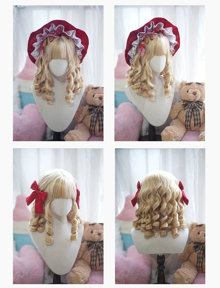 Doll-like Elegant Lolita Bangs Wig, Roman Curl - Image 9