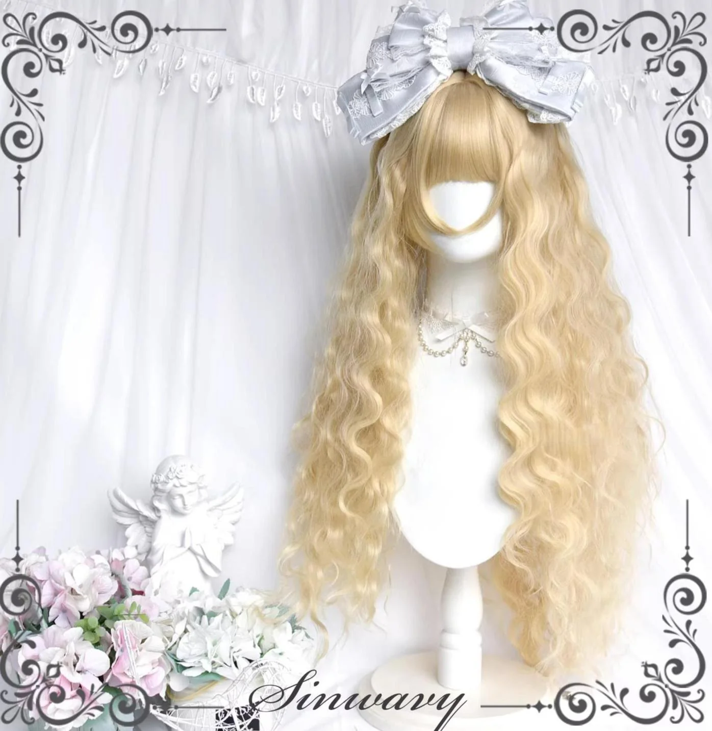 Doll-like Lolita Long Curly Wig, Comic Sideburns - Image 2