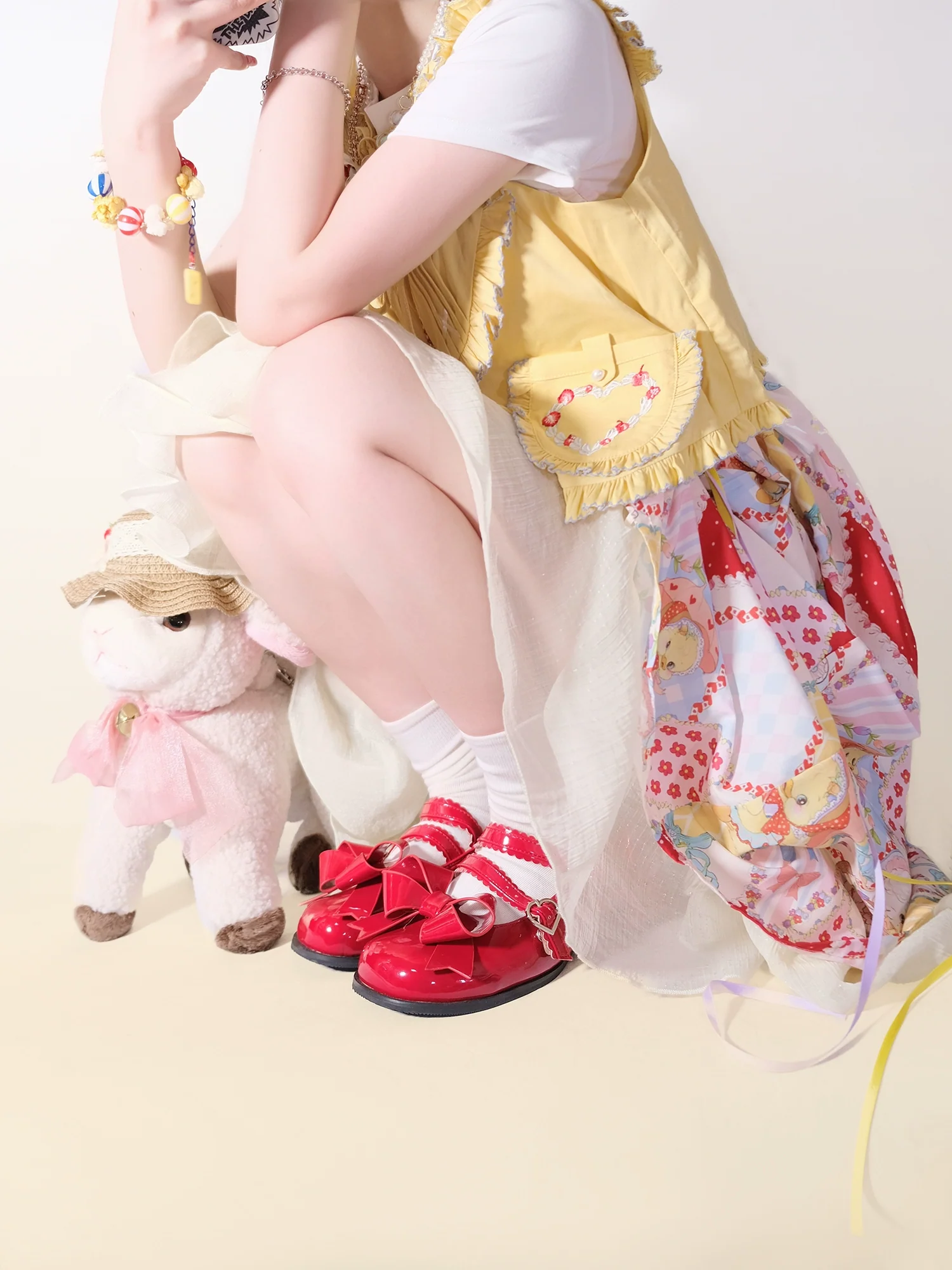 Dolly Doll - Apple Candy - Mary Jane Lolita Shoes Bow PU Low-Mid Heel Shoes - Image 8
