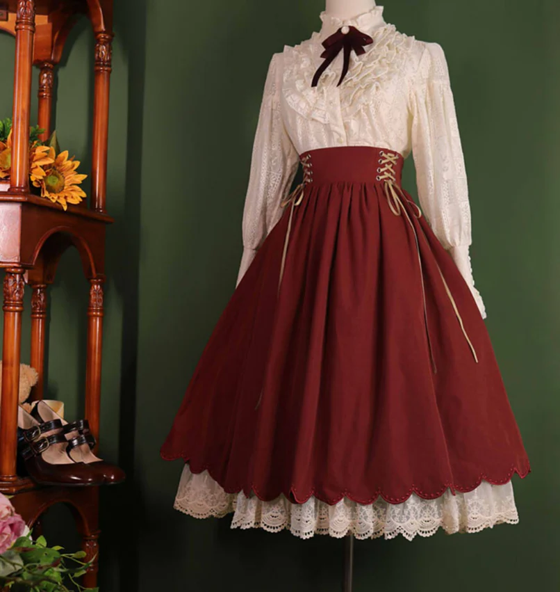 Countess's Autumn Tour - Retro Lolita Embroidery Long SK - Image 37