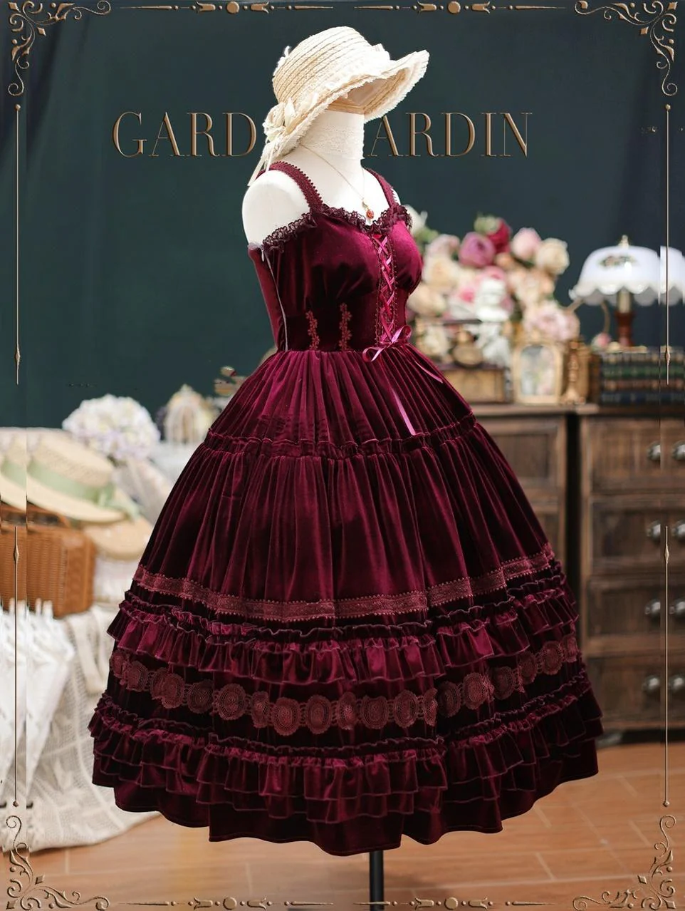 Elegant Chiffon Lolita Dress Silky Short Dream Bouquet JSK - Image 6