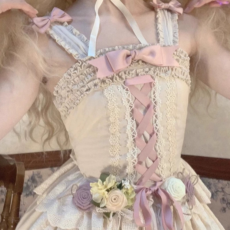 Forest Waltz - Cotton Lolita Camisole Embroidered Cami Top - Image 3