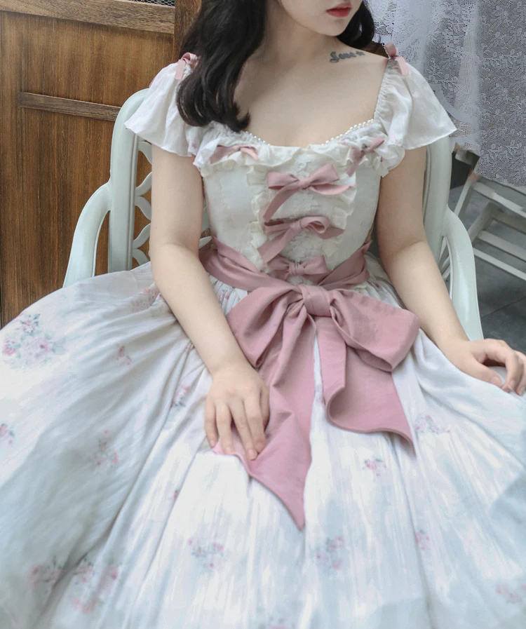 Elegant Floral Sweet Lolita OP Corset Accessory - Image 4