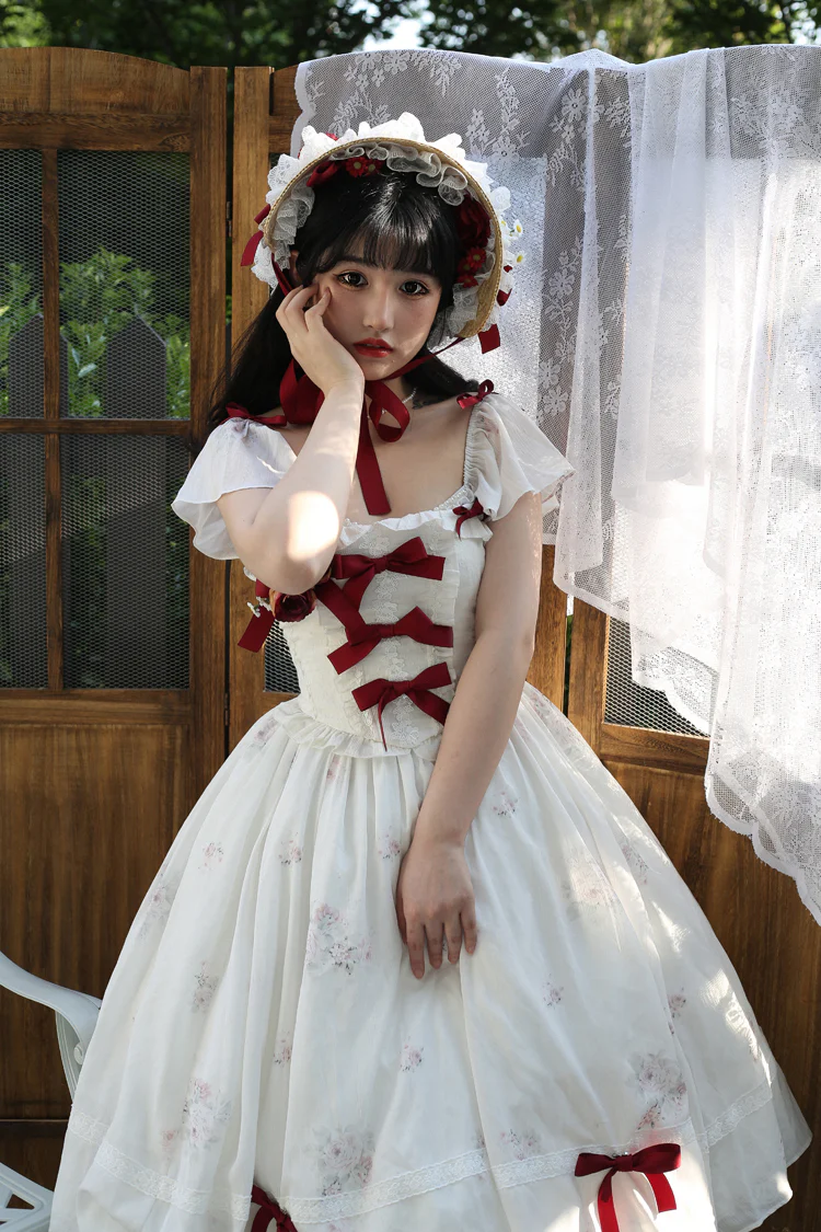 Elegant Floral Sweet Lolita OP Corset Accessory - Image 6