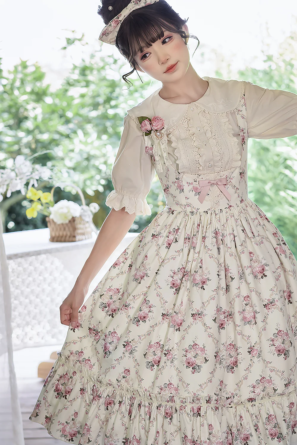 Happy Summer - Elegant Lolita Floral JSK Dress - Image 35