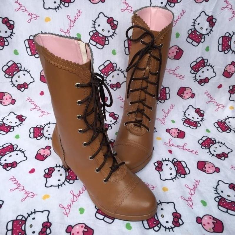 Antaina - Elegant Lolita Heel Boots Heel Shoes Multicolor - Image 2