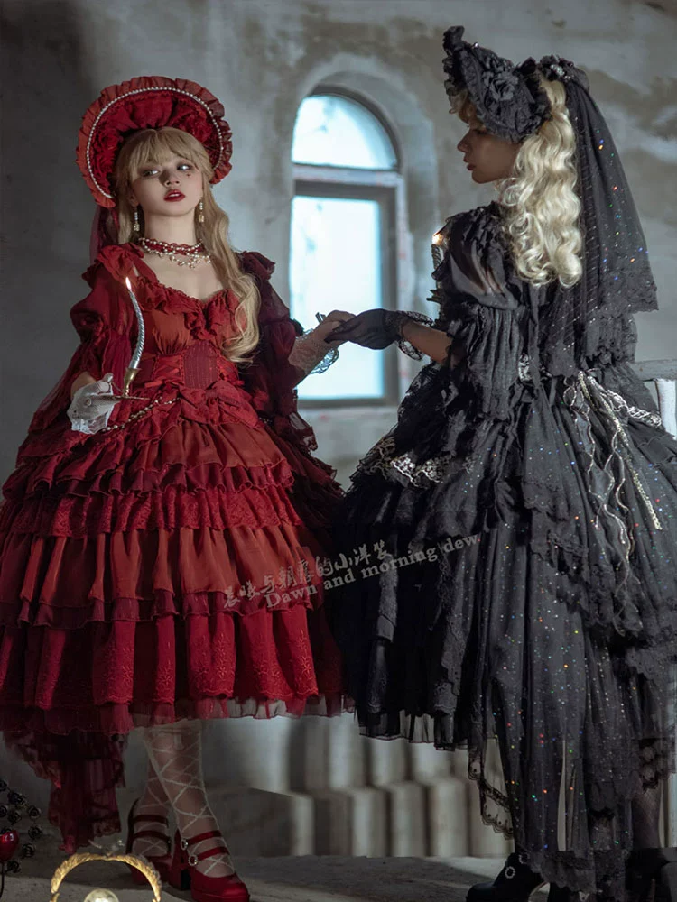Elegant Lolita OP Dress Sunrise Elf Long Dress