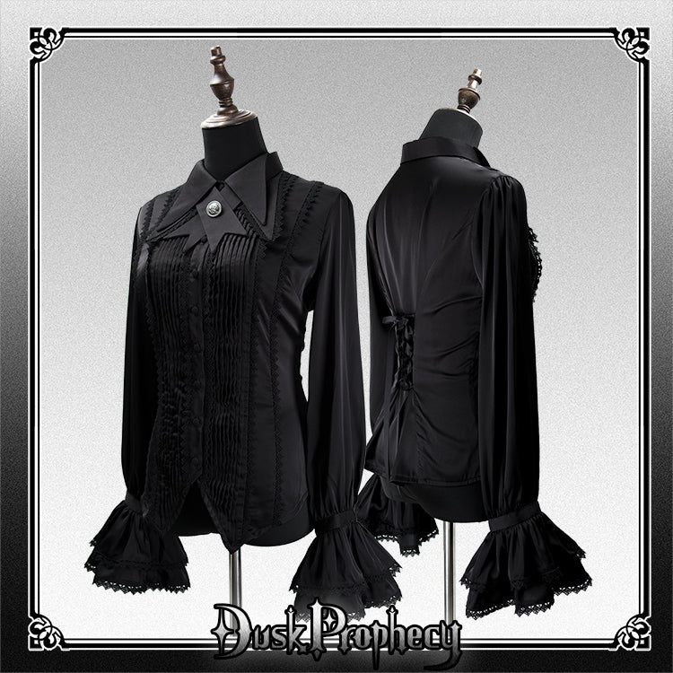 DuskProphecy - Coccyx - Elegant Lolita Shirt Tailored Cut Blouse - Image 3