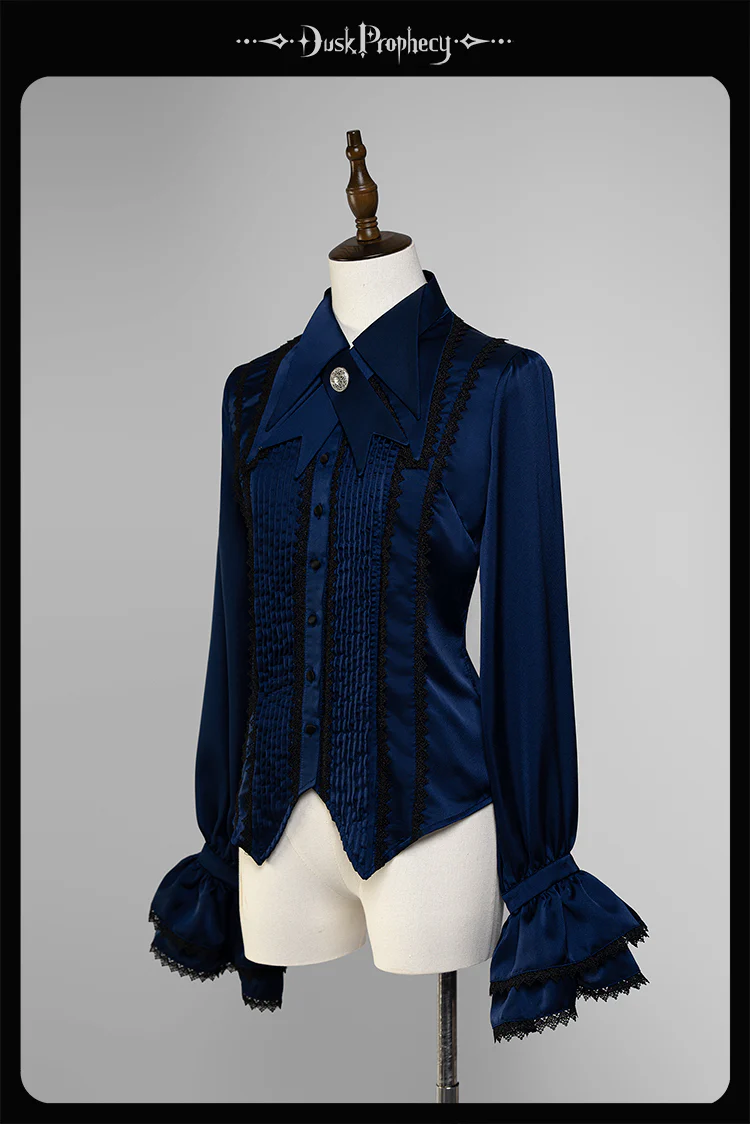 DuskProphecy - Coccyx - Elegant Lolita Shirt Tailored Cut Blouse - Image 6