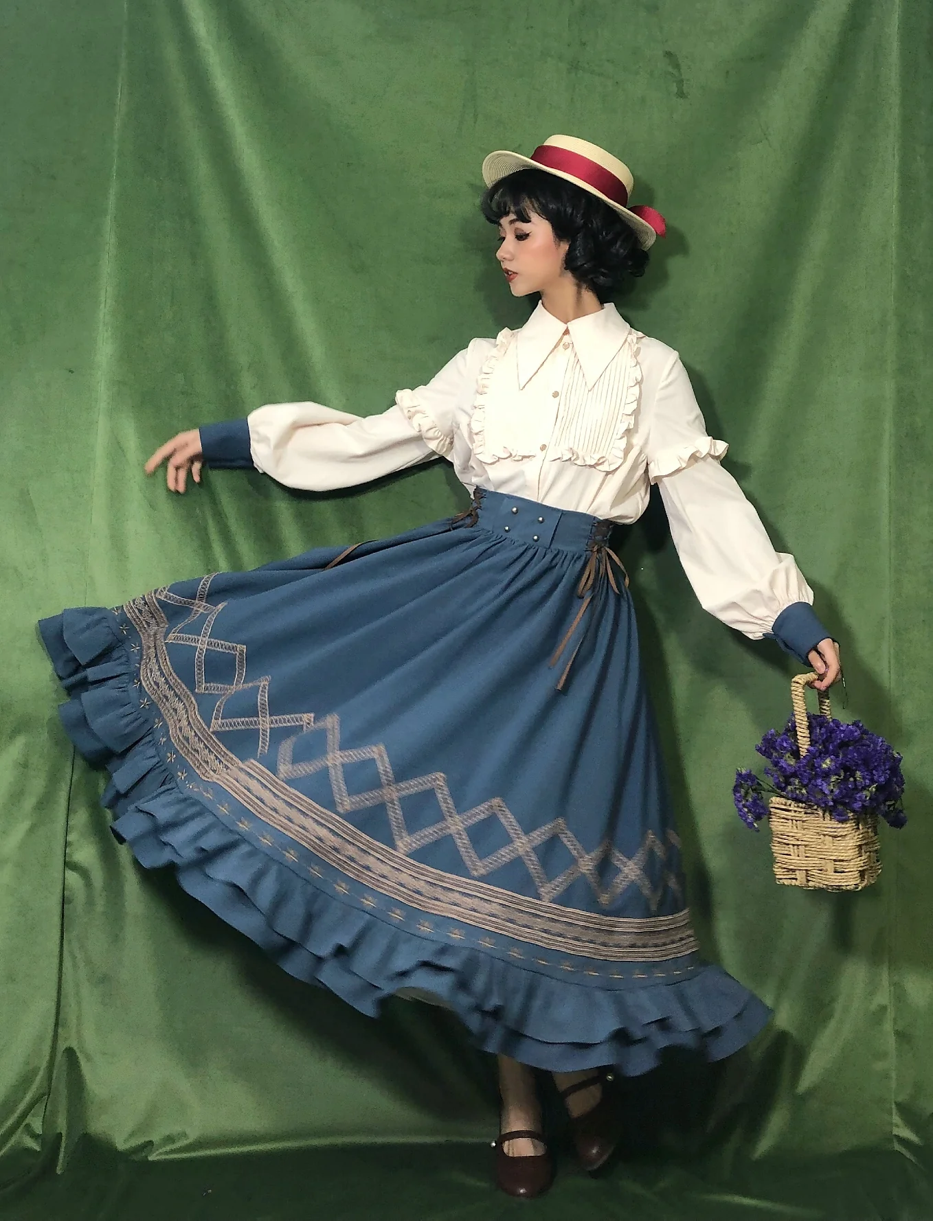 Yuan Su - Elegant Solid Color Lolita SK - Image 12