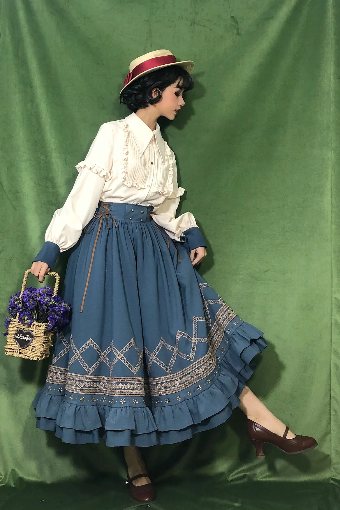 Yuan Su - Elegant Solid Color Lolita SK - Image 13