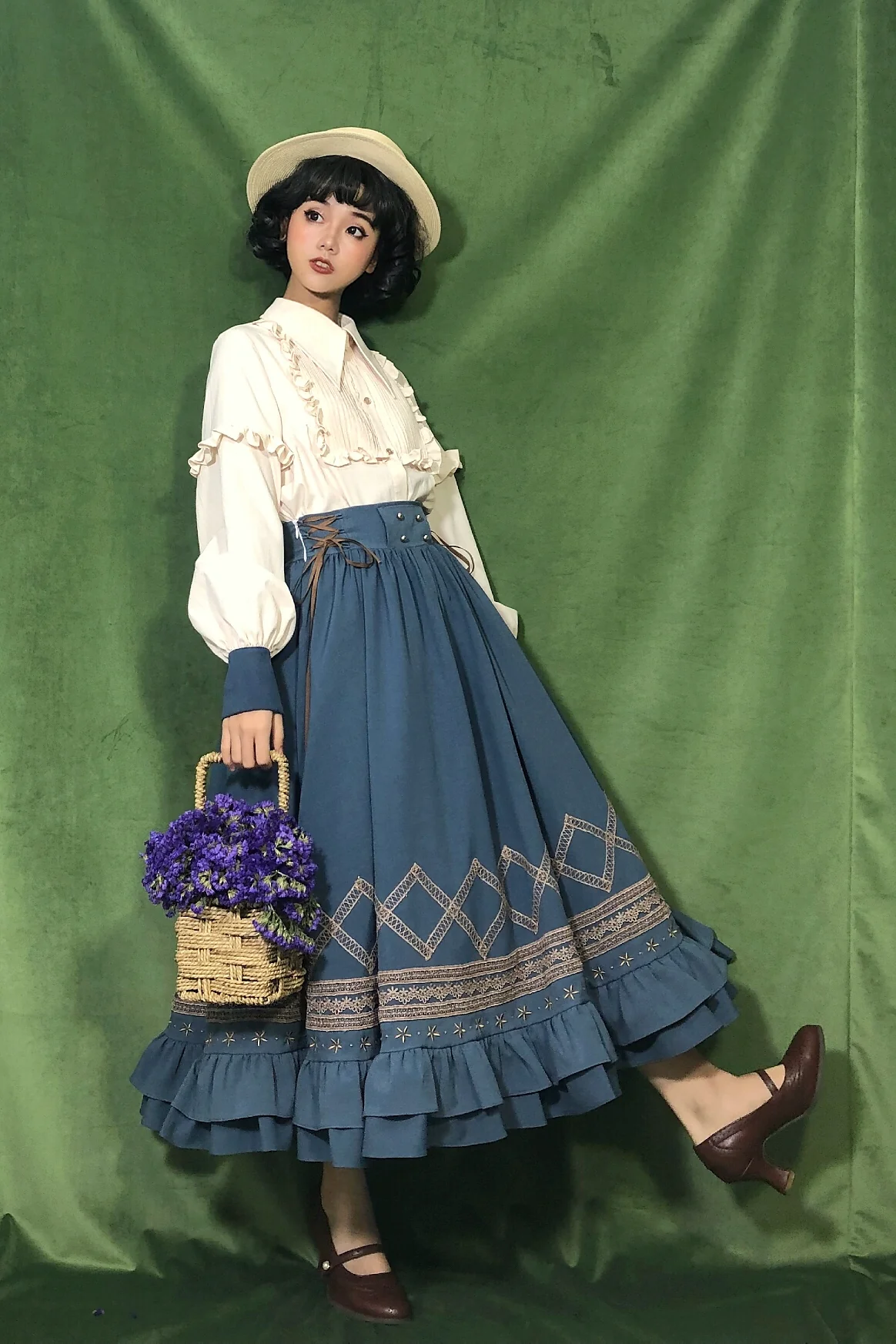 Yuan Su - Elegant Solid Color Lolita SK - Image 17