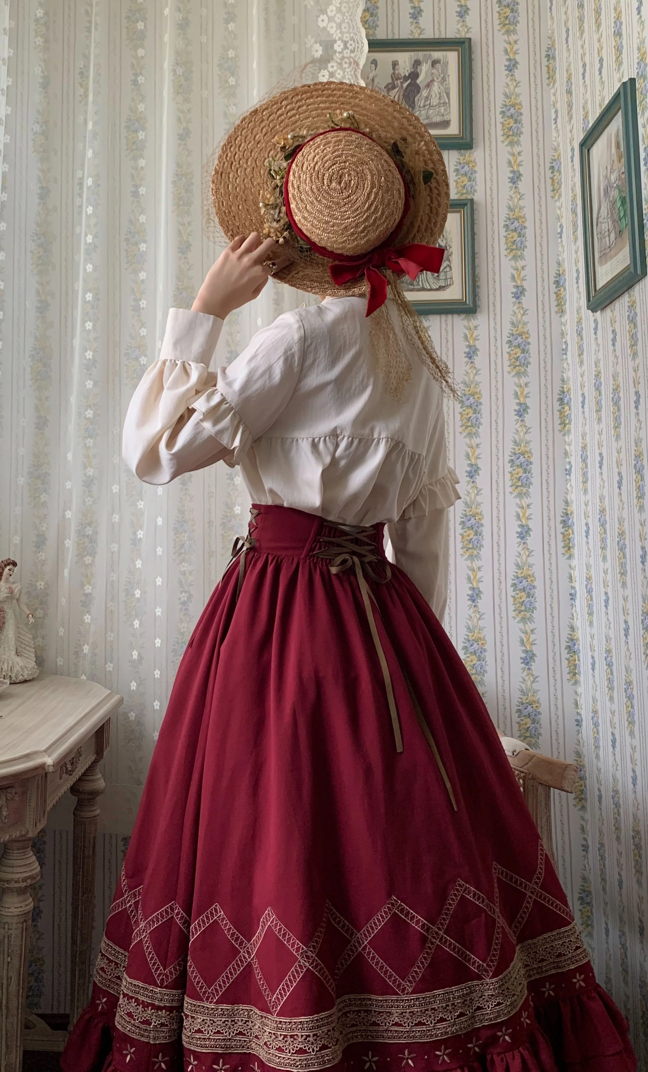 Yuan Su - Elegant Solid Color Lolita SK - Image 4