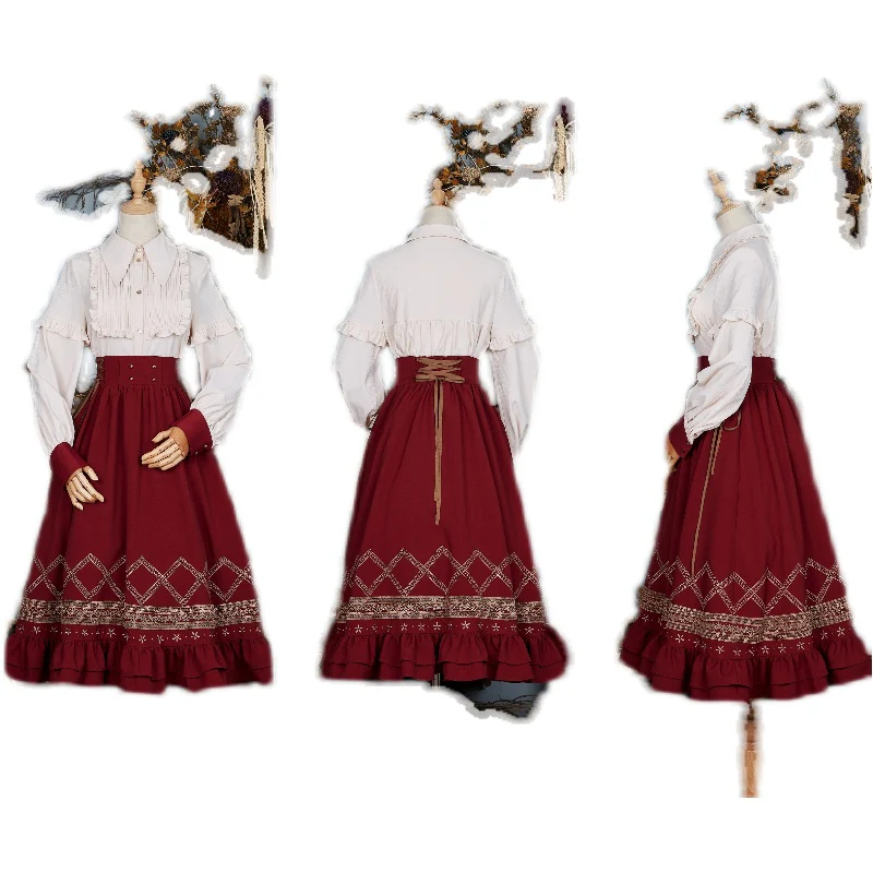 Yuan Su - Elegant Solid Color Lolita SK - Image 5