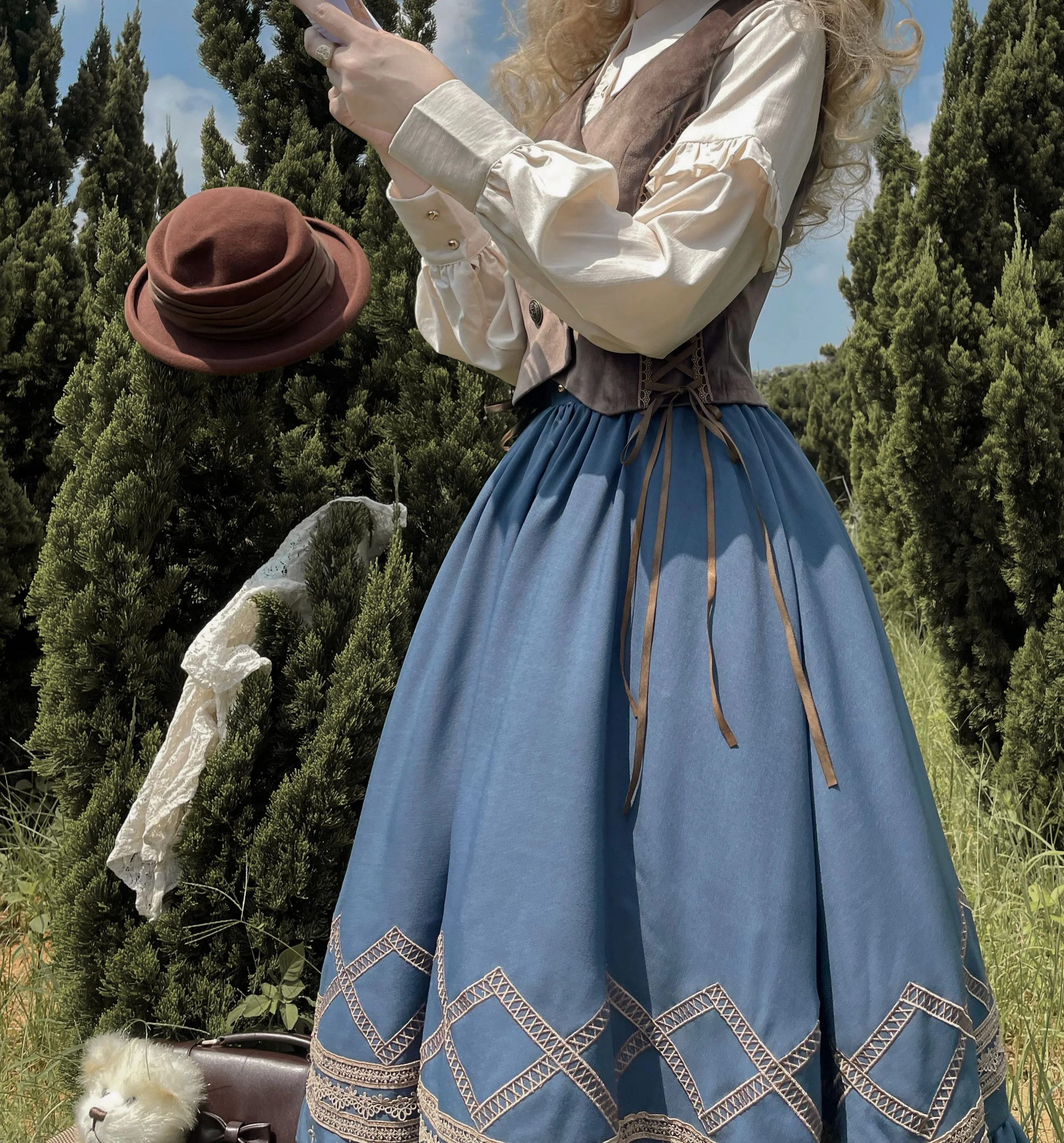 Yuan Su - Elegant Solid Color Lolita SK - Image 6