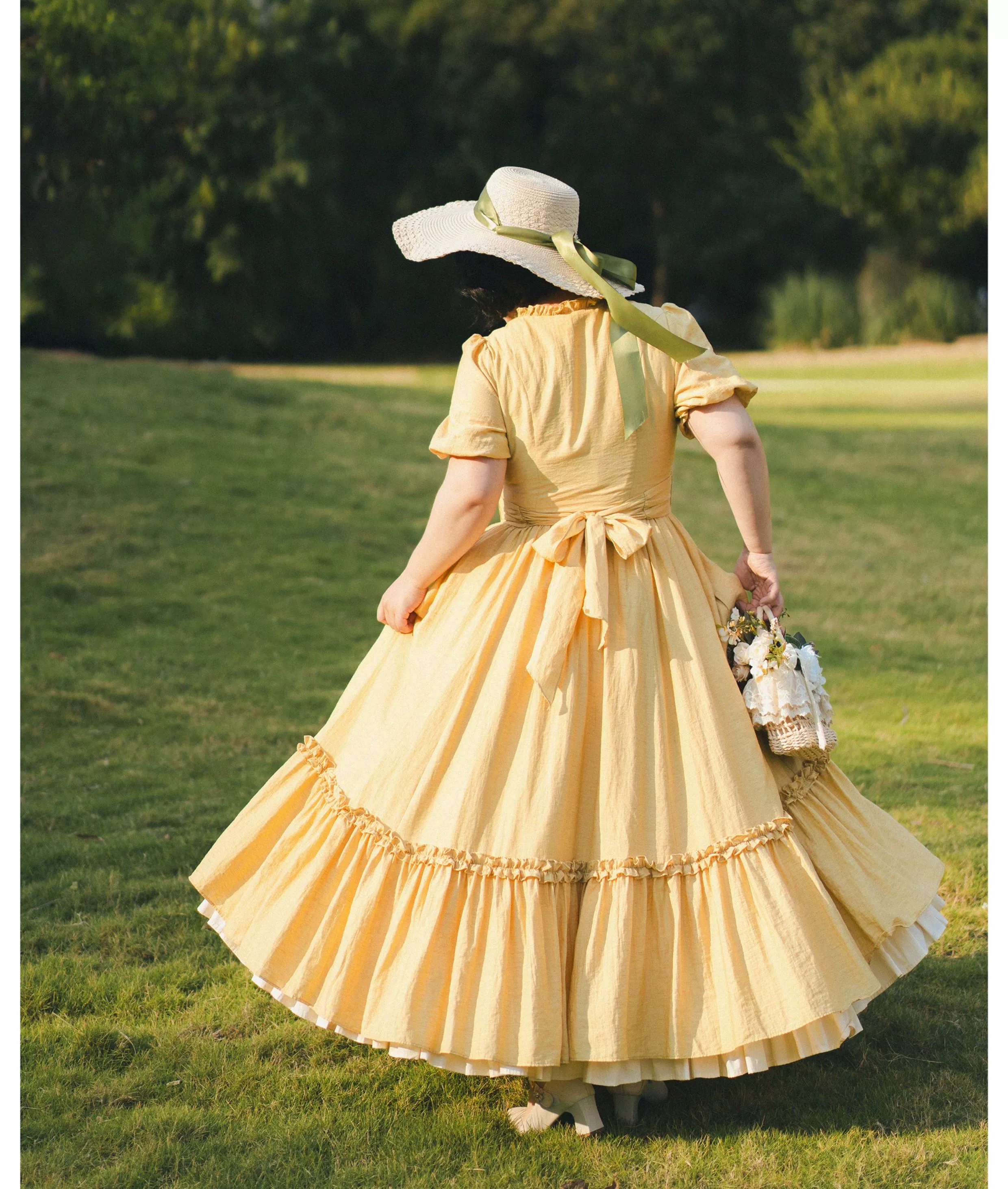 Forest Pastoral - Elegant Lolita Square Neck Long OP - Image 11