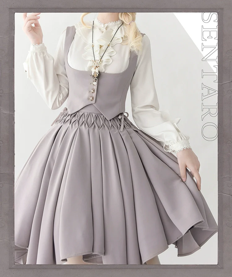 Pleated Irregular Knit Floral Slim Fit Vest and Half Skirt Set - Image 31