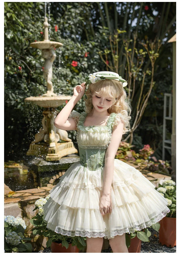 Lily of the Valley Whisper - Embroidered Classic Lolita Corset JSK Dress - Image 19