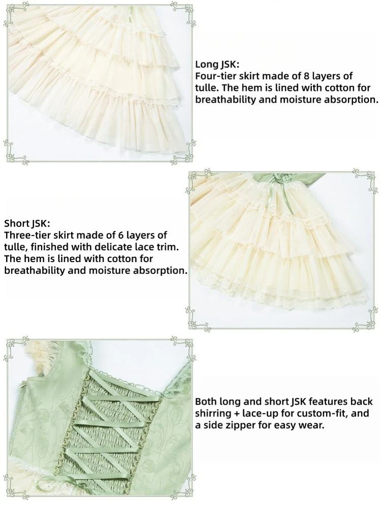 Lily of the Valley Whisper - Embroidered Classic Lolita Corset JSK Dress - Image 5