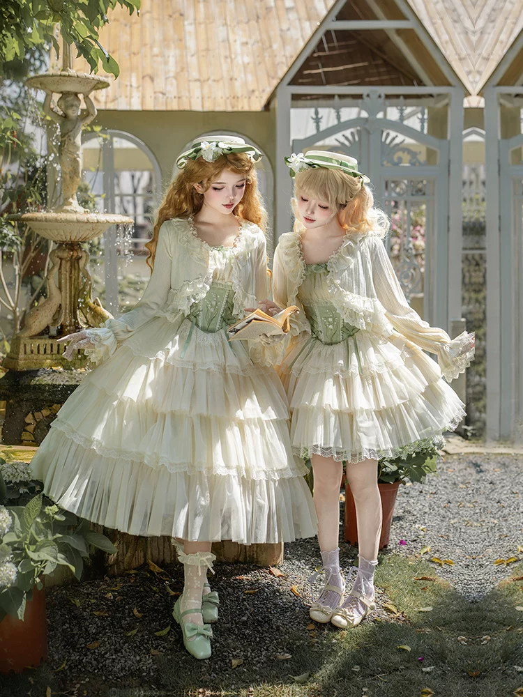 Lily of the Valley Whisper - Embroidered Classic Lolita Corset JSK Dress - Image 9