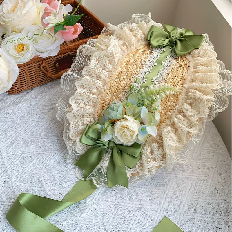 Green Grape - Embroidered Country Lolita OP Dress, Tiered JSK - Image 36