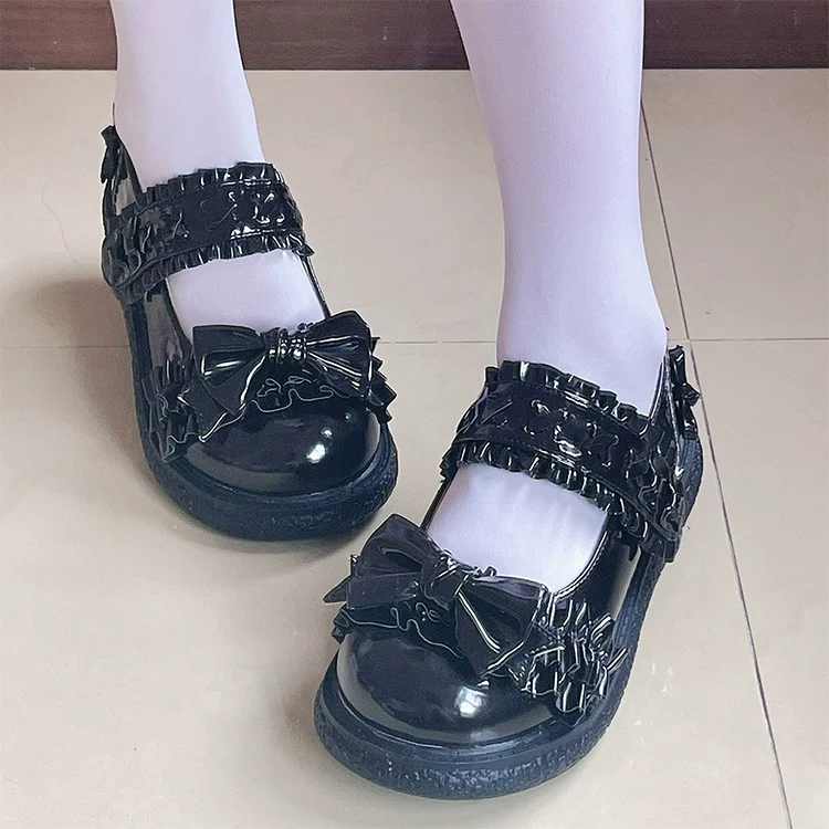 Fairy Godmother - Cute Lolita Shoes Bow Candy-Colored Lolita Flat Shoes - Image 11