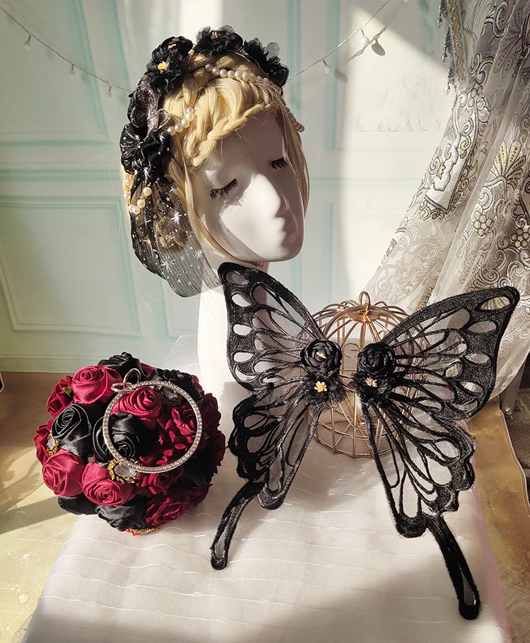 Fairy Tales - Embroidered Gothic Bridal Hairclip Hanfu Lolita Headwear - Image 21
