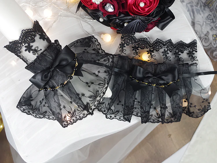 Fate Quartet Bridal - Gothic Lolita Tiered Hem JSK Dress - Image 48