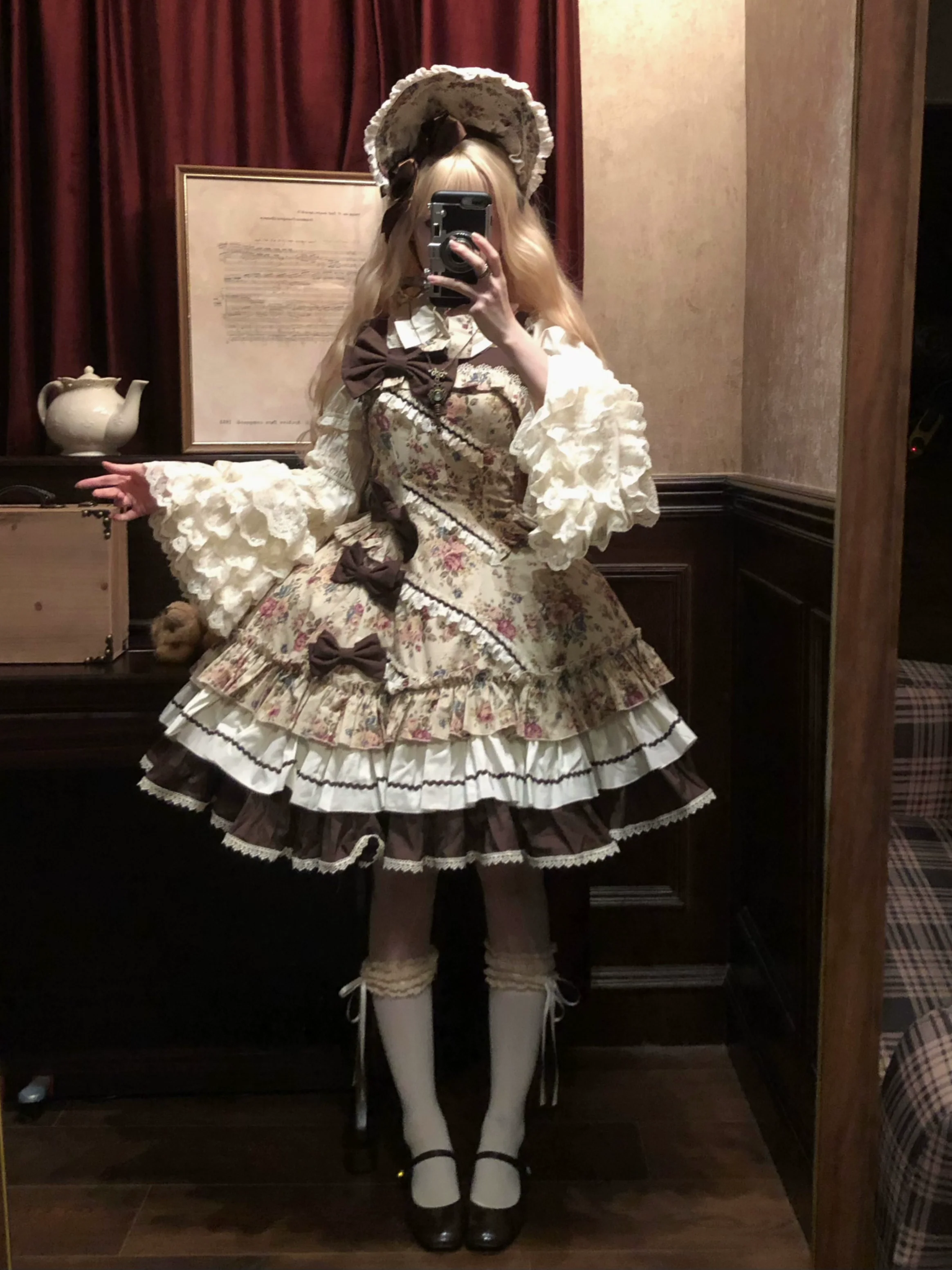 Albion Reverie - Floral Printed Old School Lolita JSK, Bust-Supporting - Image 14