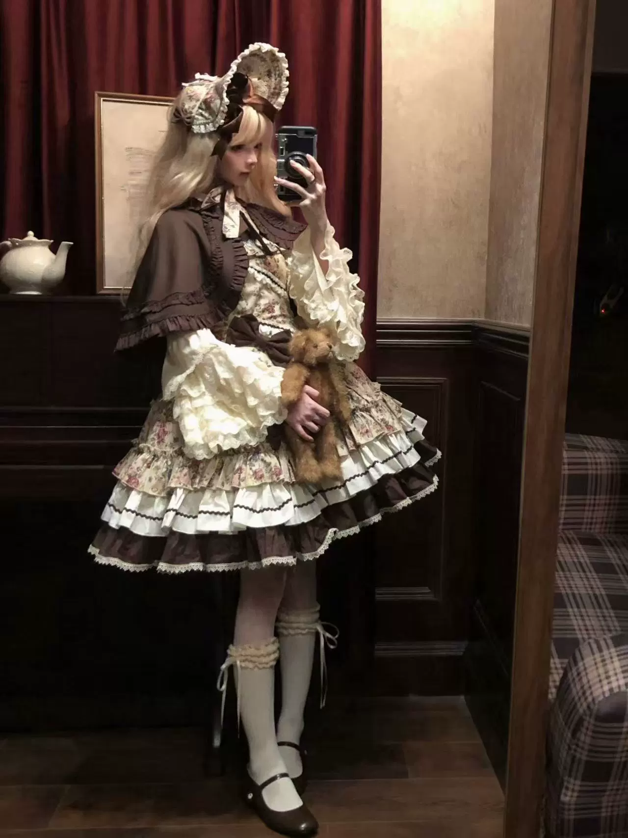 Albion Reverie - Floral Printed Old School Lolita JSK, Bust-Supporting - Image 16