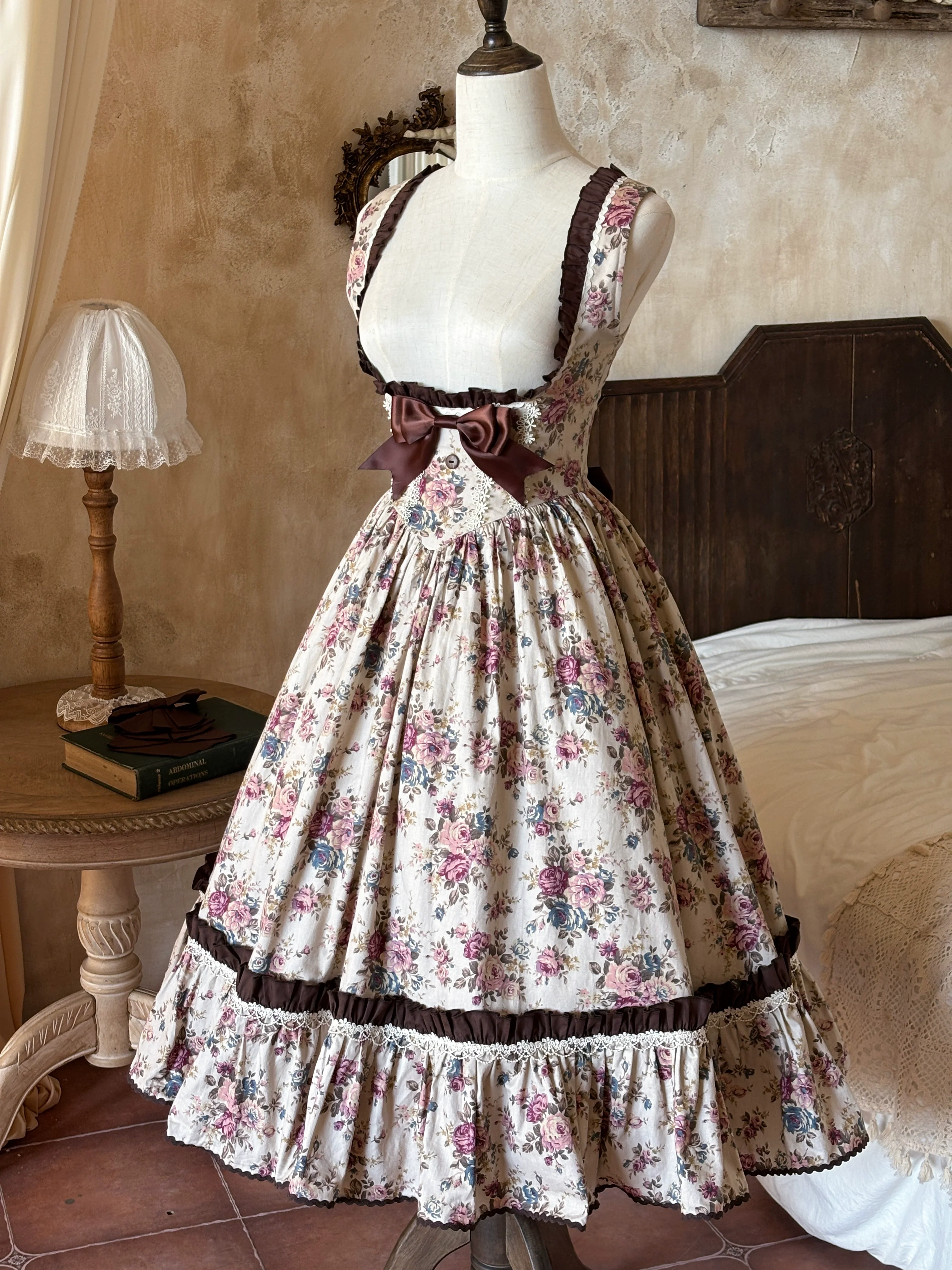 Albion Reverie - Floral Printed Old School Lolita JSK, Bust-Supporting - Image 19