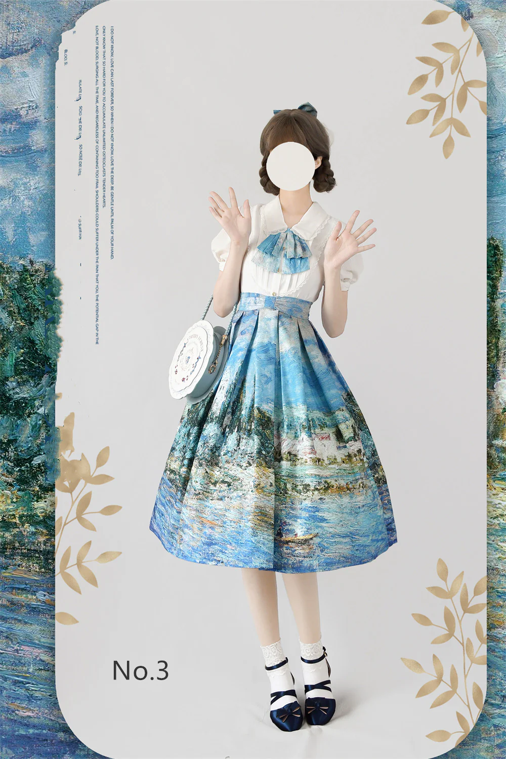 Daily Lolita SK, Retro Classic Monet Oil Painting - Image 8