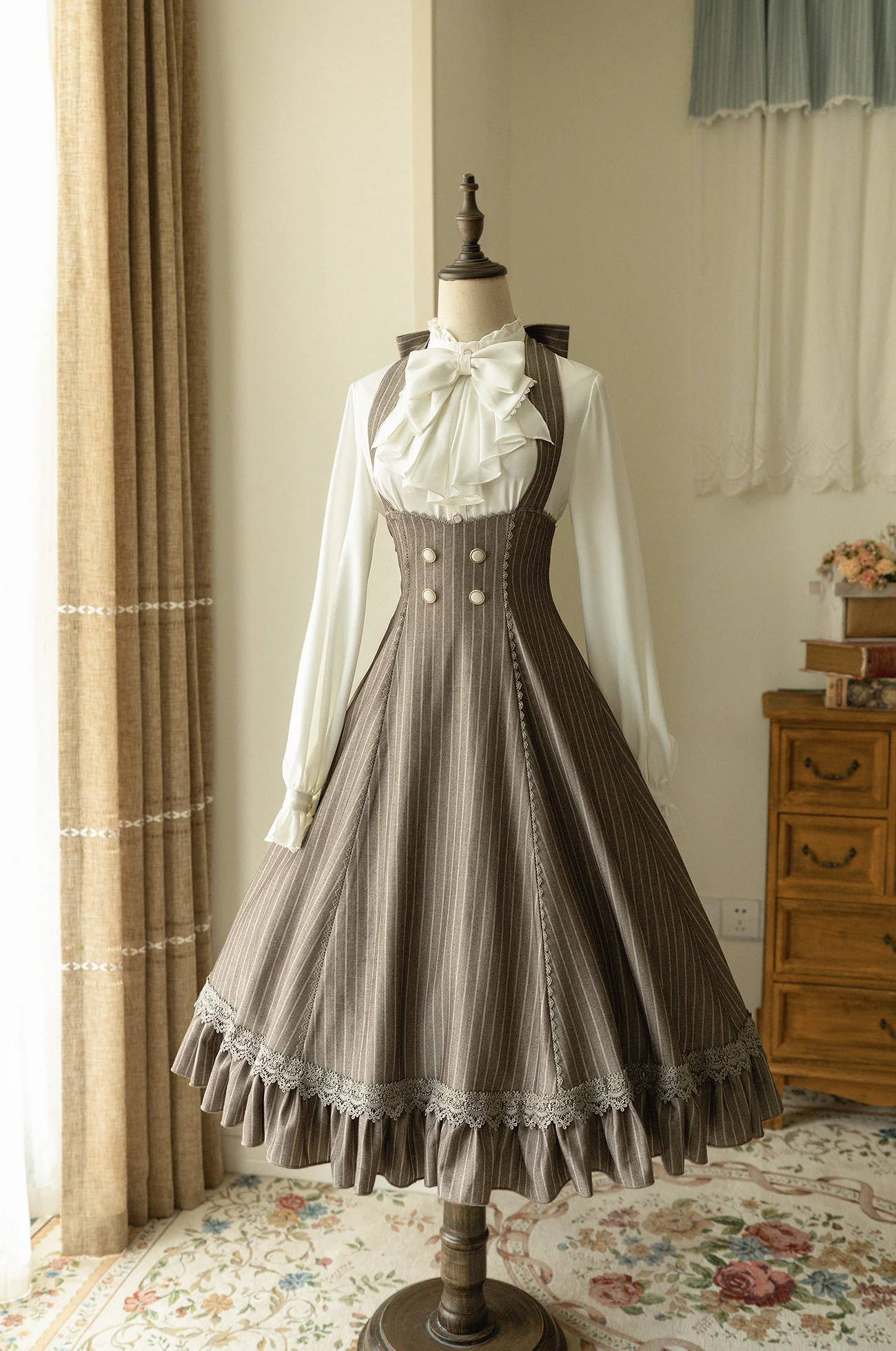 South of the Forest - Vintage Classic Lolita Halter JSK Dress, French Style Blouse - Image 11